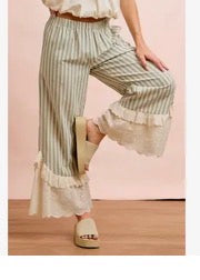 Striped Lace Pants