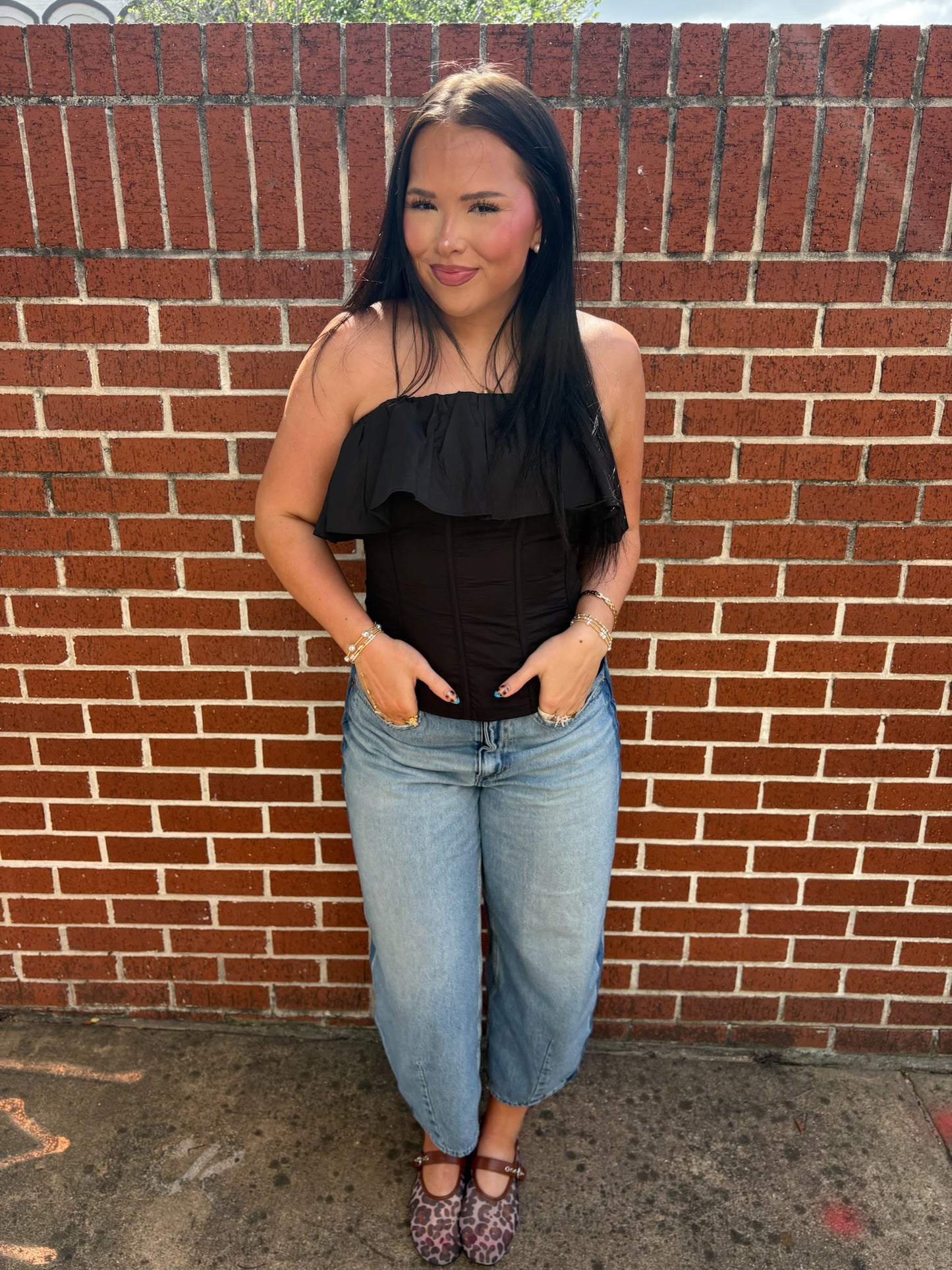 The Fancy top in black