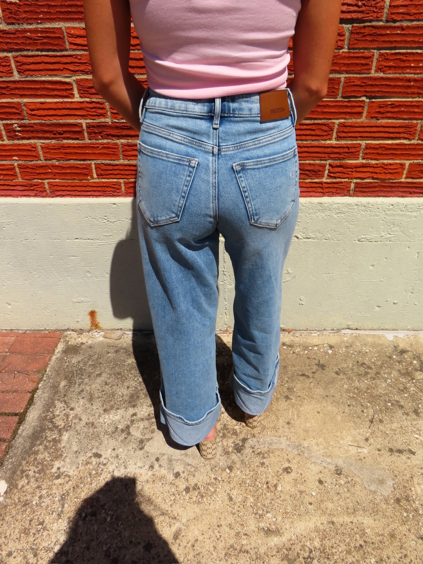 The Hidden Wide Leg Jeans in Light Wash