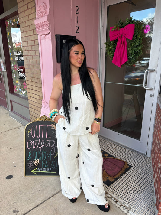 The Polka Dot Linen Set