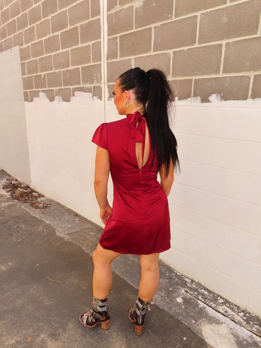 The Maroon Keyhole Dress