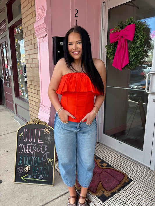 The Fancy Top in Coral