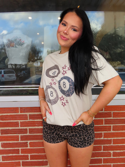 Tan 8 ball Tee