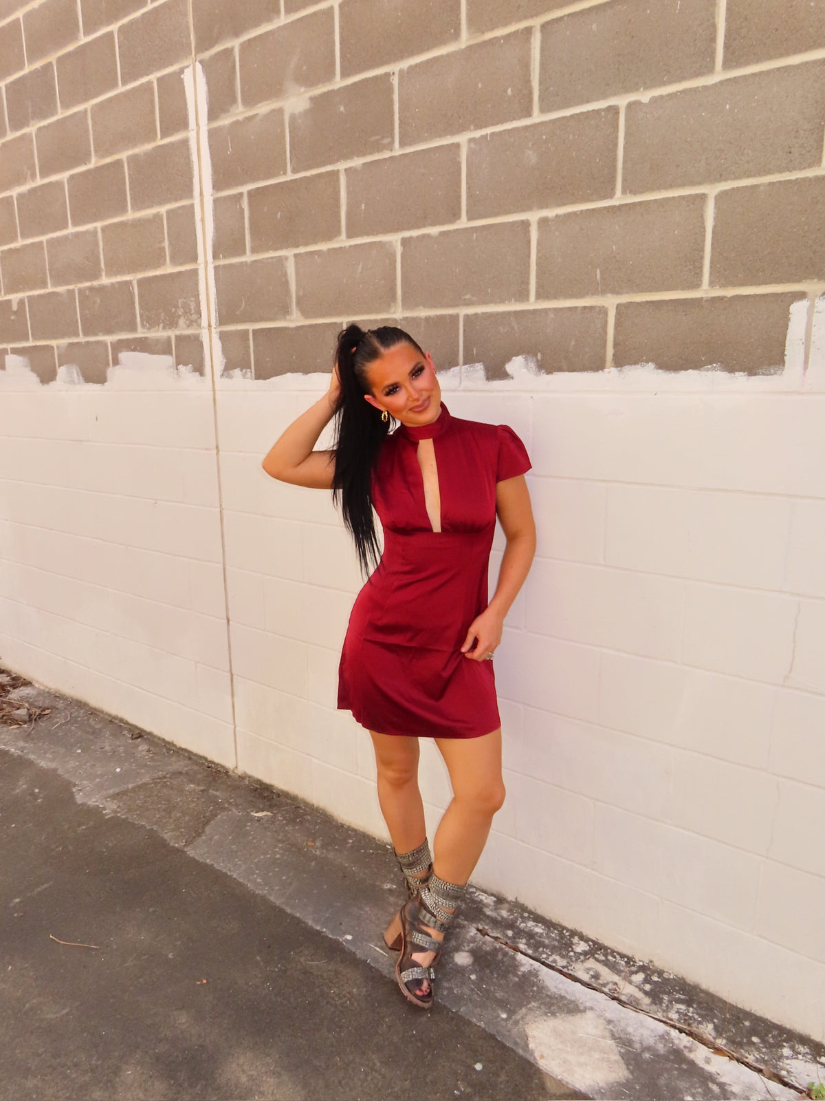 The Maroon Keyhole Dress