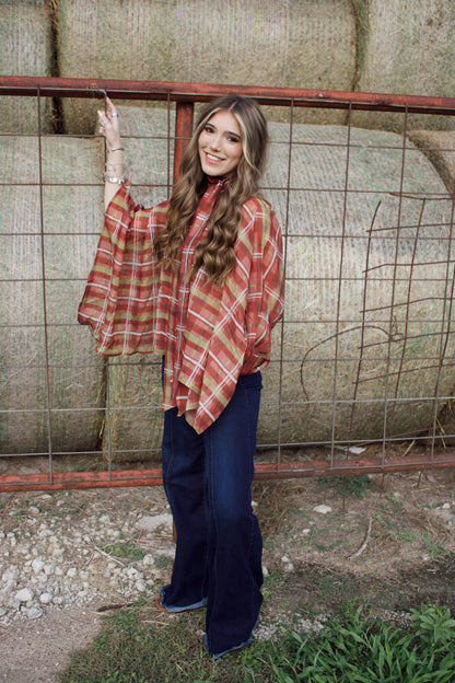 The Poker Poncho Top & Neck Scarf