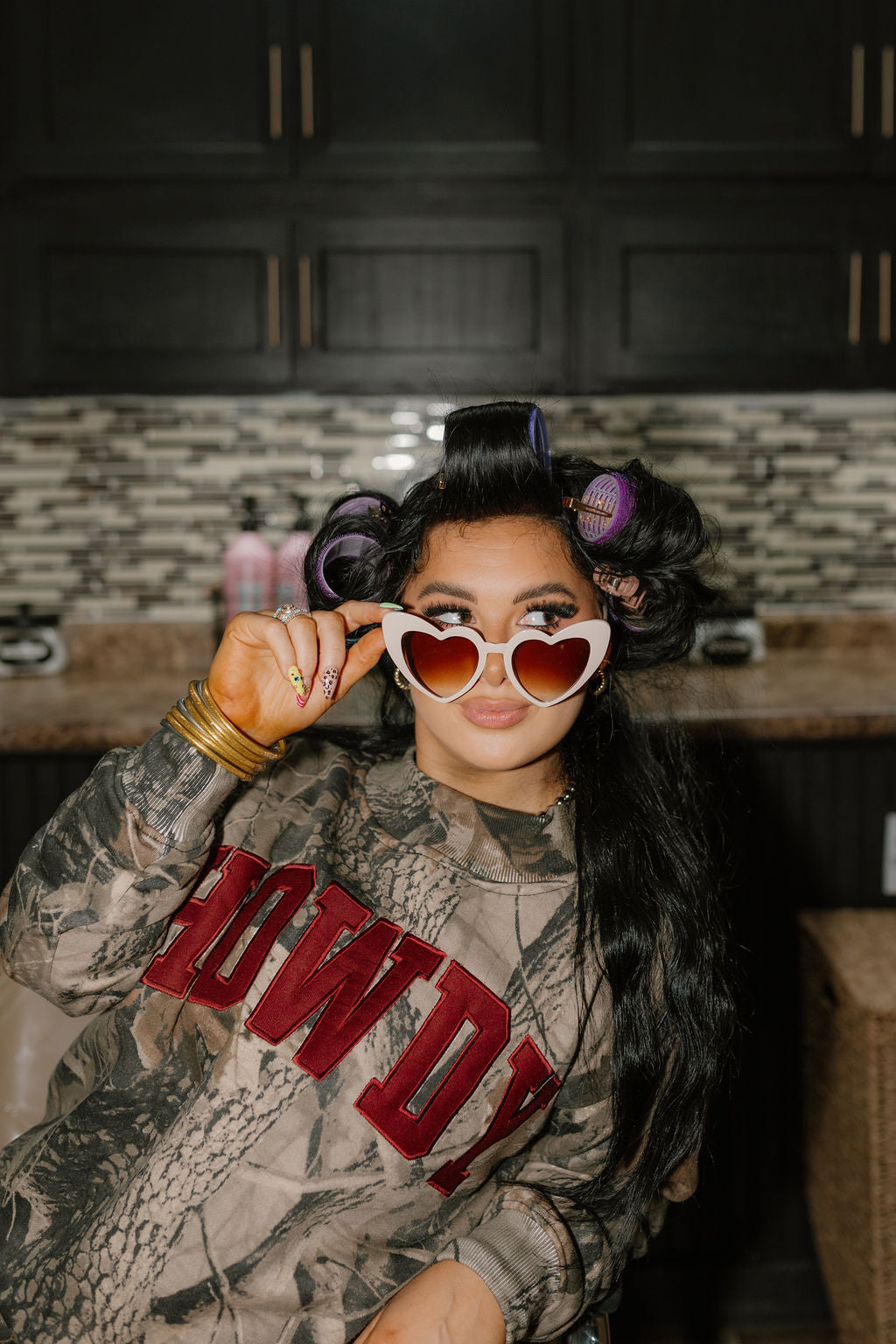 PRE ORDER Cowgirl Country Club The Label- Camo with Maroon Howdy