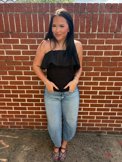 The Fancy top in black