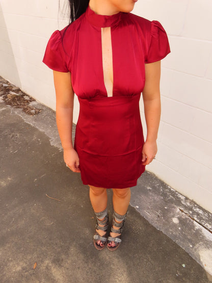 The Maroon Keyhole Dress
