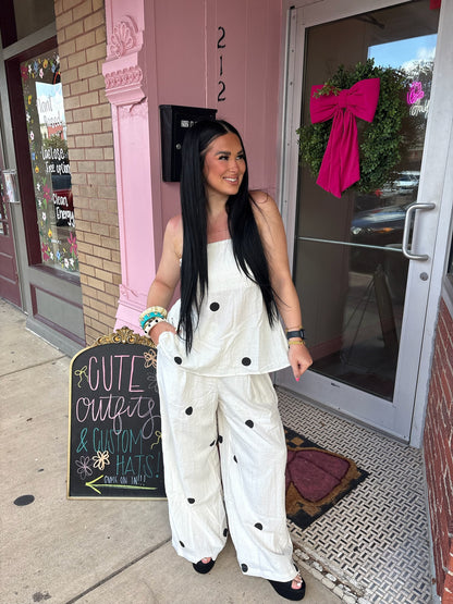 The Polka Dot Linen Set