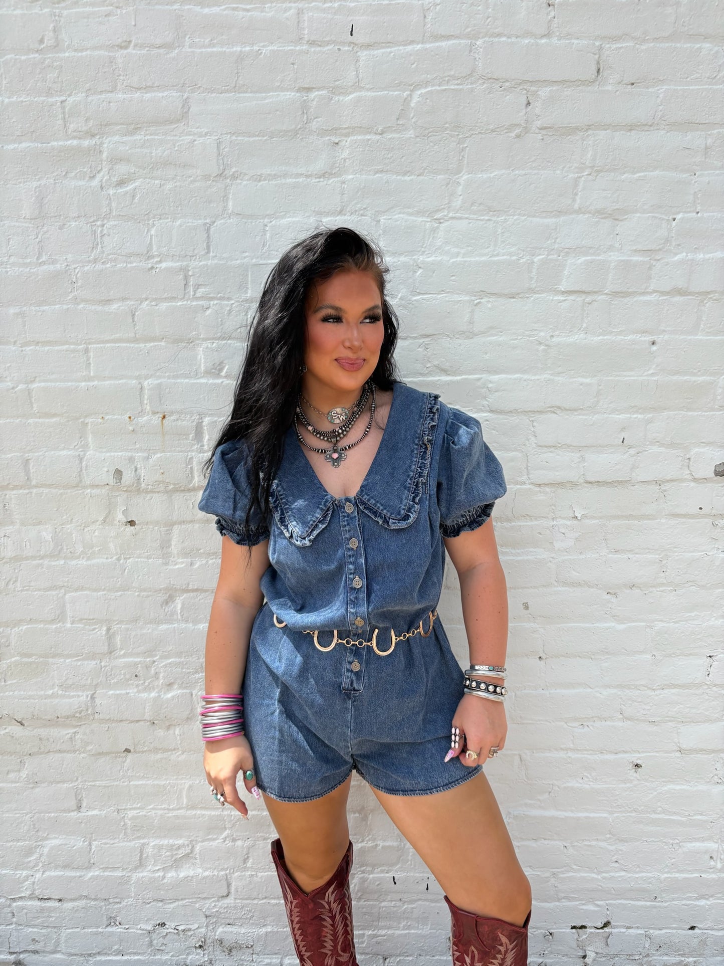 The Denim Darlin Romper