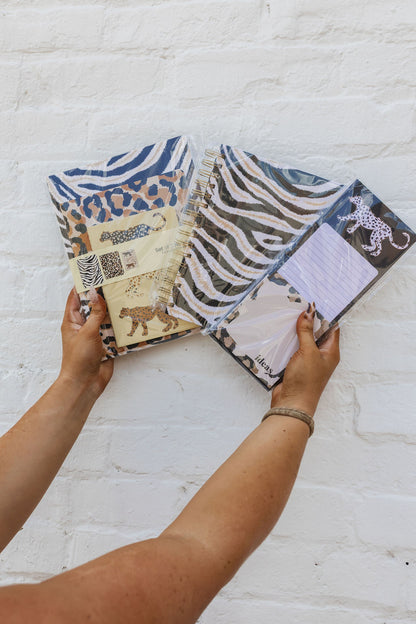 Zebra Hard Cover Spiral Notebook