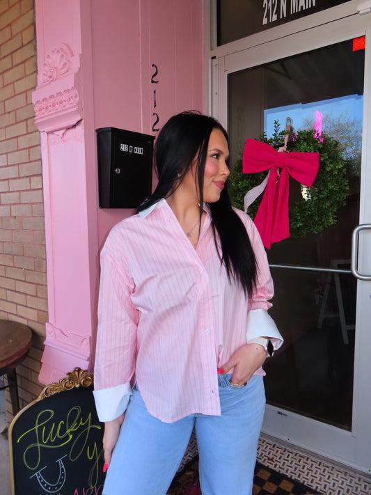 The Wild Rose Striped Buttondown