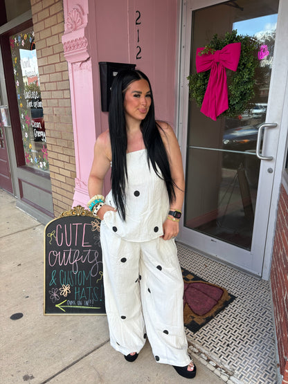 The Polka Dot Linen Set