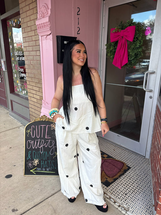 The Polka Dot Linen Set