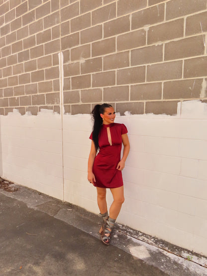 The Maroon Keyhole Dress