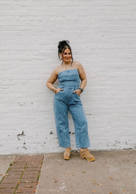 The Denim Barrel Jumpsuit