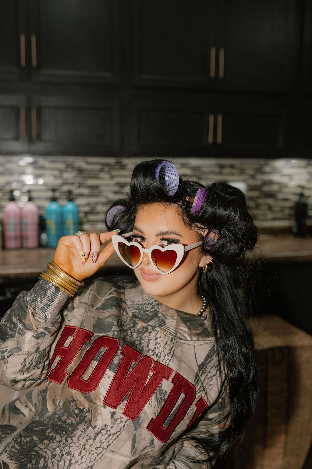 PRE ORDER Cowgirl Country Club The Label- Camo with Maroon Howdy