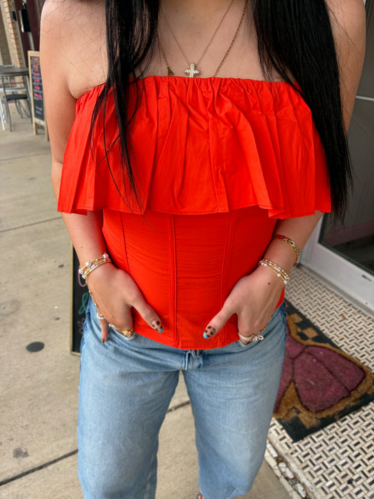 The Fancy Top in Coral