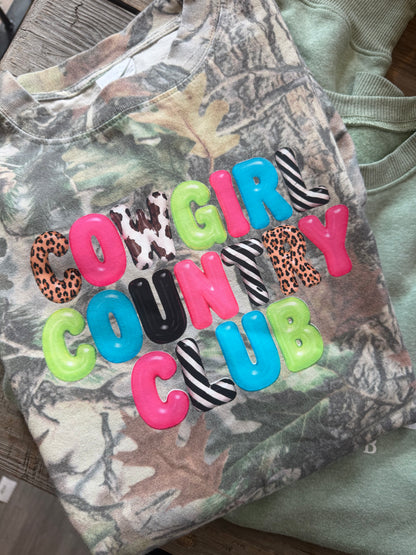 Cowgirl Country Club Funky Tee
