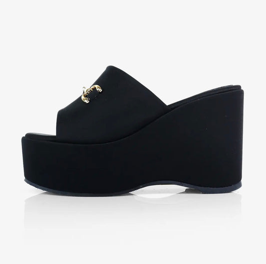The Boujee Bit Sandals in Black