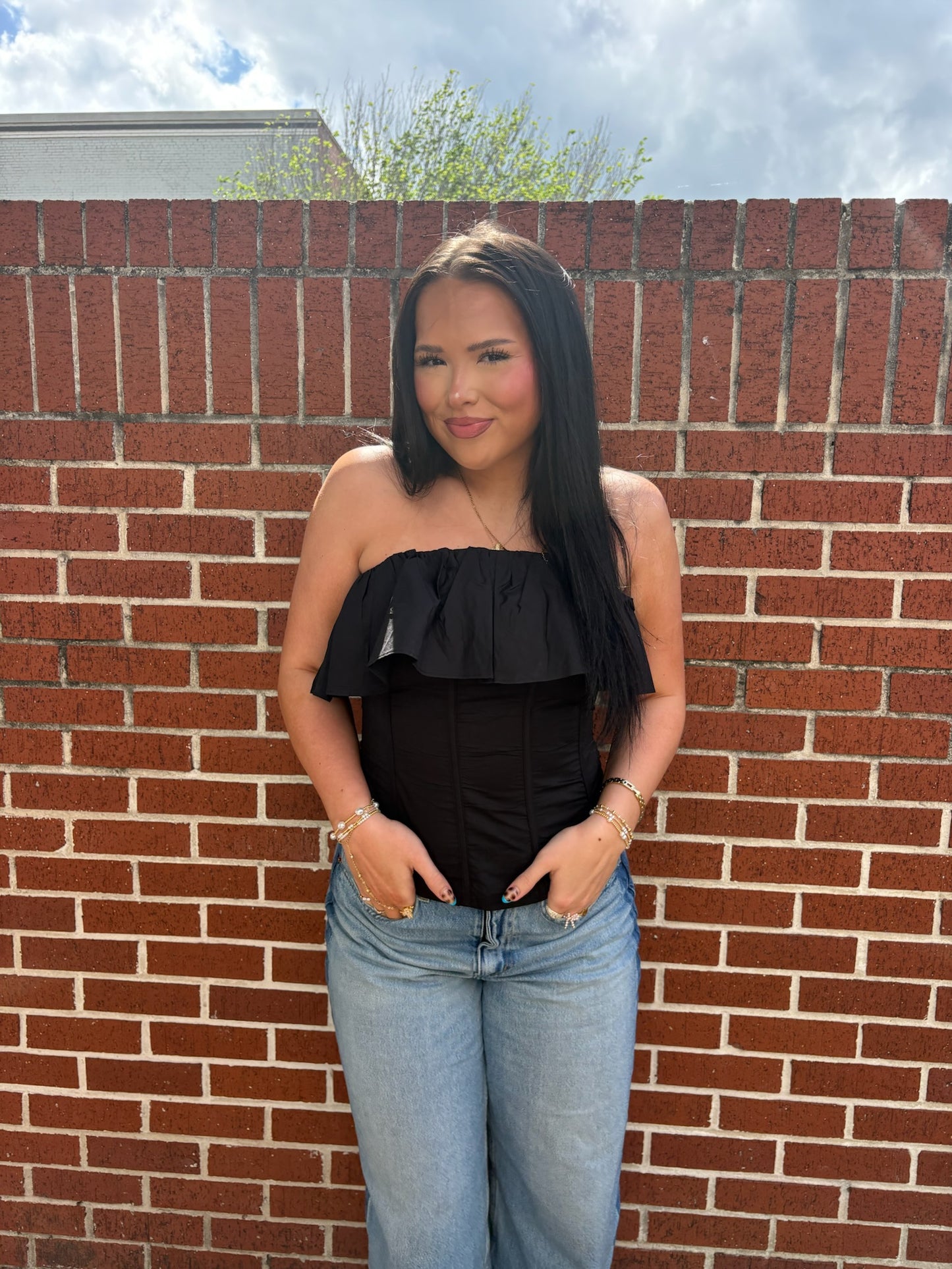 The Fancy top in black