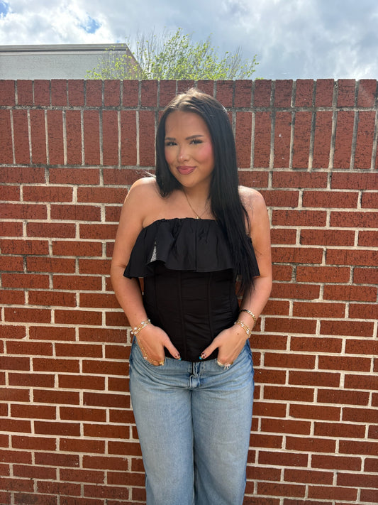 The Fancy top in black