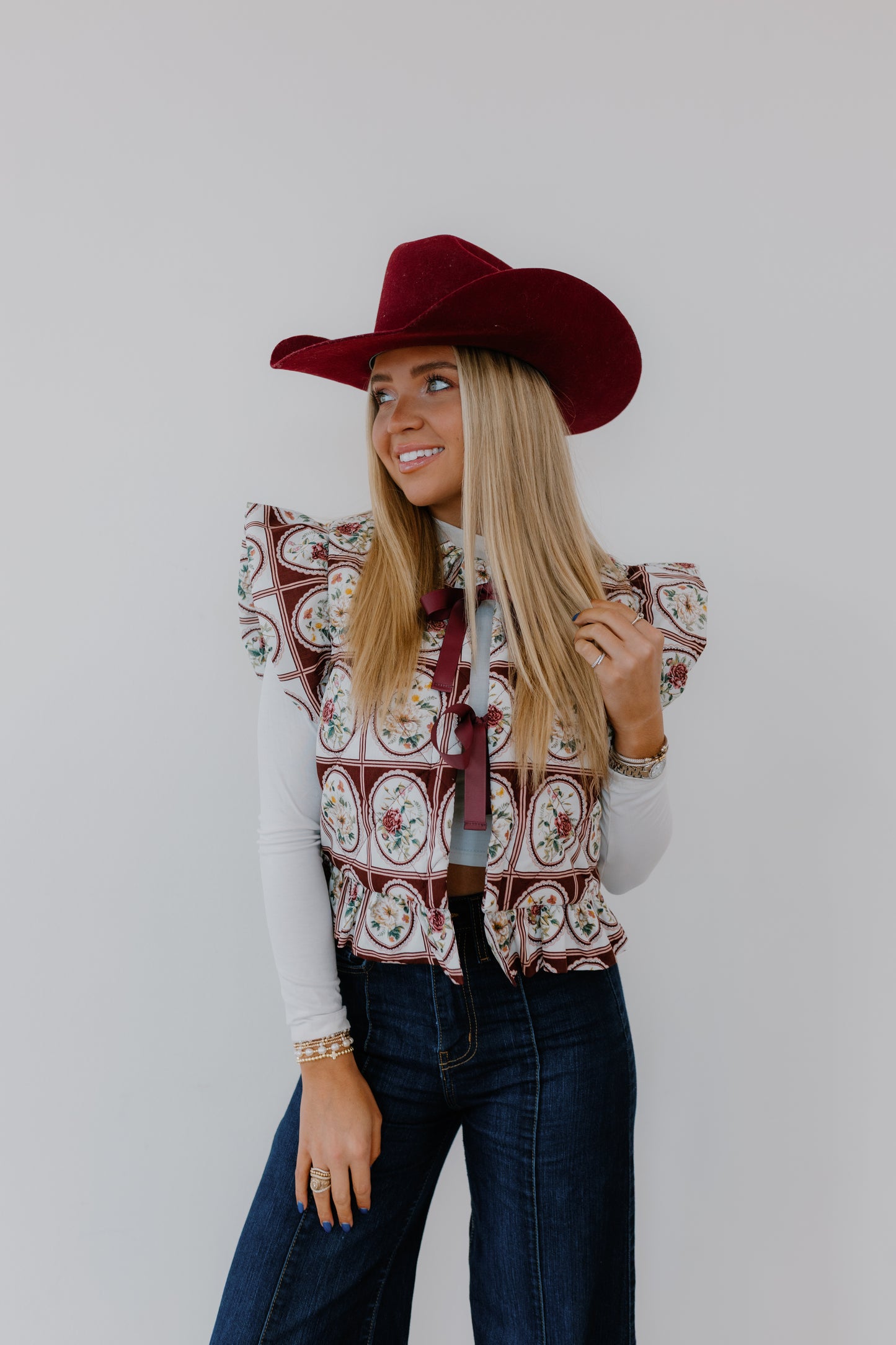 The Floral Puffer vest