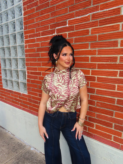The Fall Zebra Top