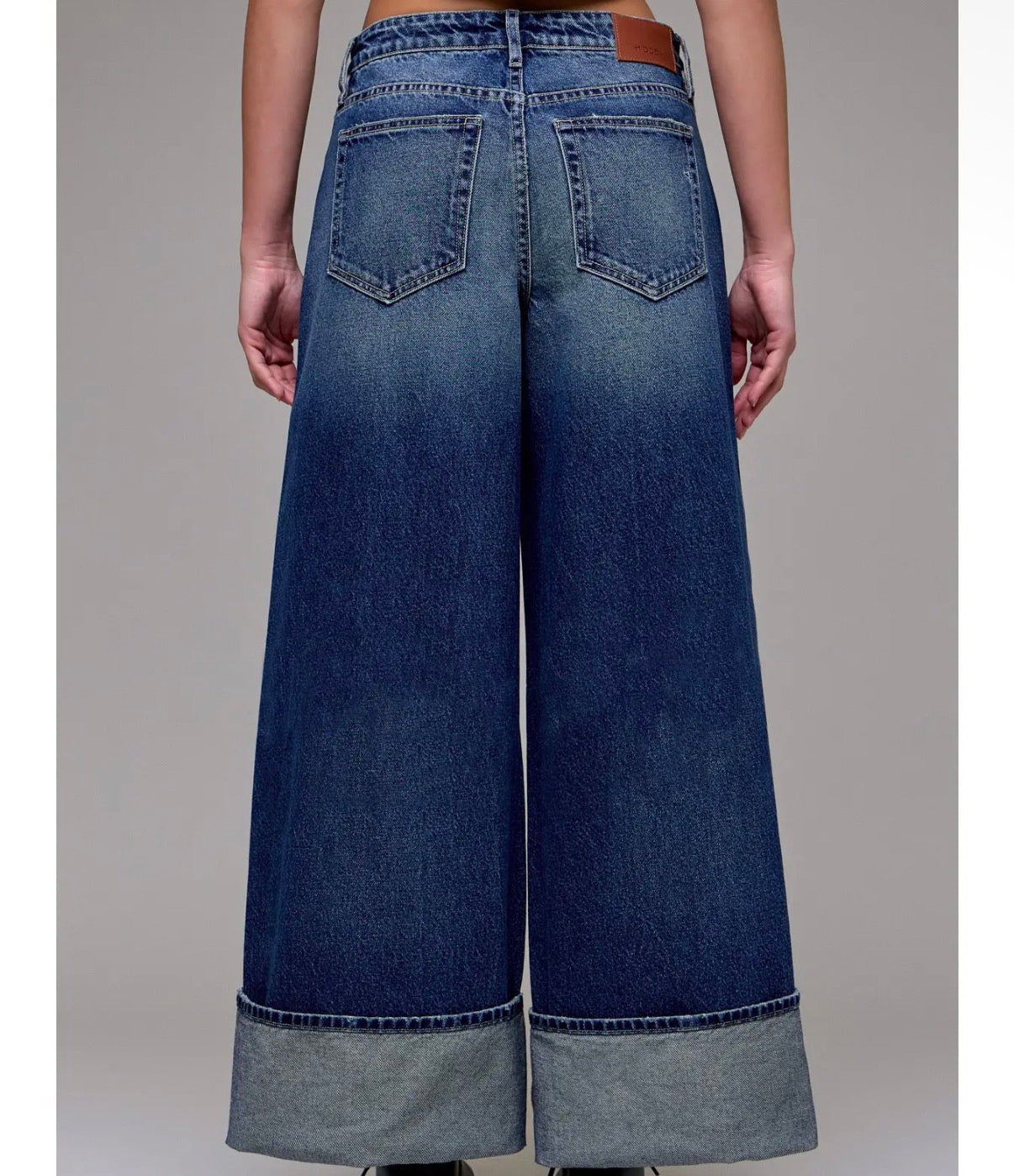 The Hidden Wide Leg Jeans in Dark Wash