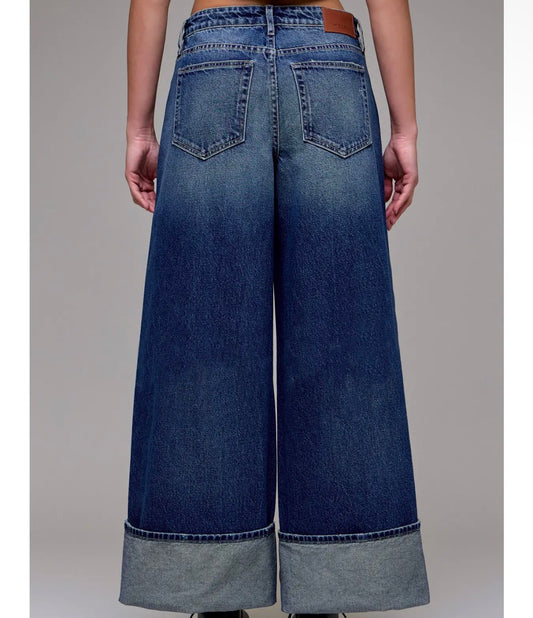 The Hidden Wide Leg Jeans in Dark Wash