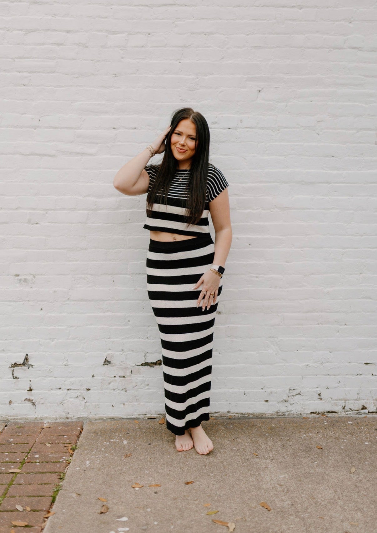 Black & White stripped set