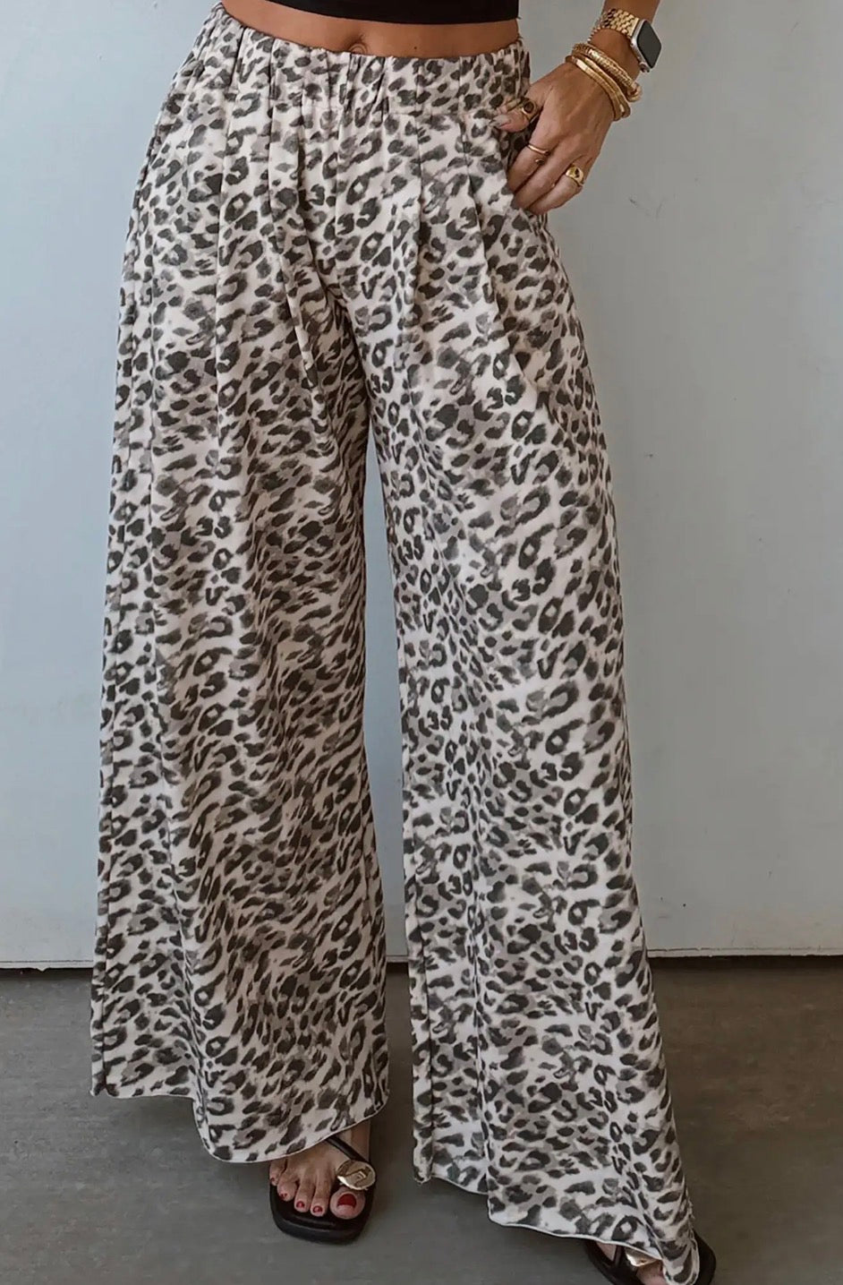 Leopard Wide Leg Sweats